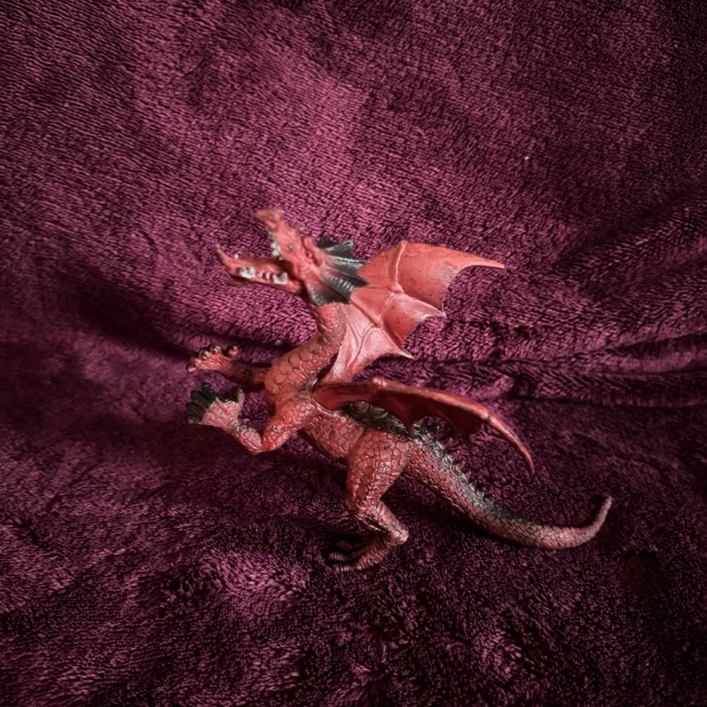 Red and black  Dragon Figurine